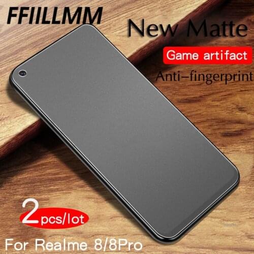 2Pcs/Lot Matte Tempered Glass For Realme 8 Pro Full Cover Screen Protectors For Realme 8 Protective Glass For Realme FFIILLMM