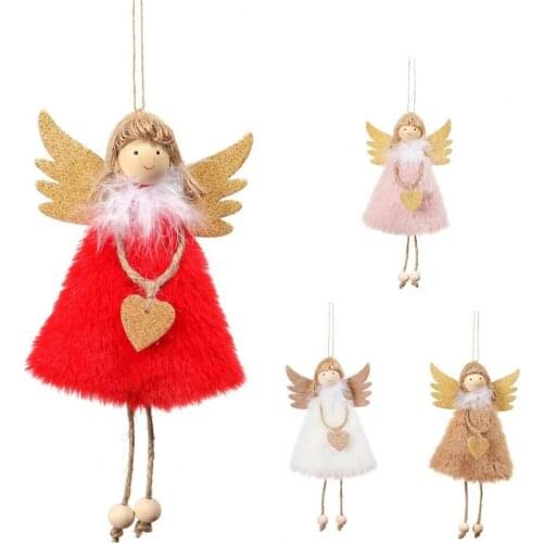 2021 Creative Long Hair Angel Long Leg Pendant Cute Doll Little Angel Christmas Tree Hanging Pieces Christmas Decor Supplies