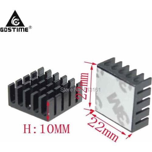 5PCS Gdstime Heatsink CPU GPU IC Memory Chip Aluminum Heat Sink 22x22x10mm Extruded Cooler Cooling Fin
