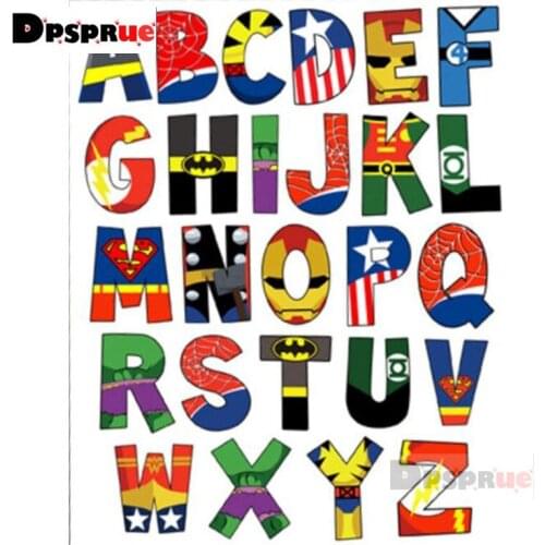 Dpsprue 5d Full DIY Square/Round Diamond Painting Cross Stitch Alphabet 3d Round Embroidery Mosaic Home Decor Baby Gift 01