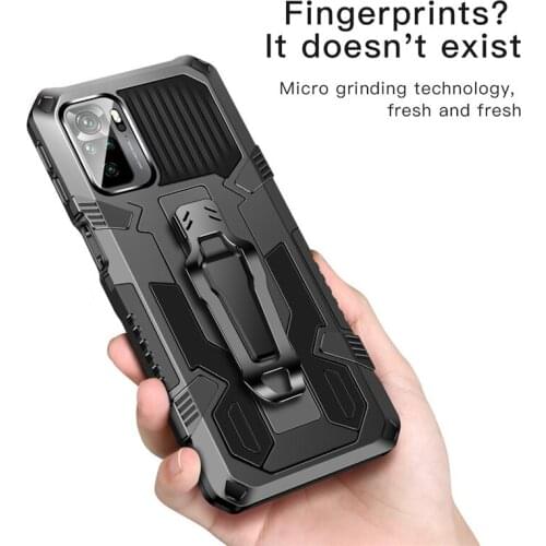 Armor Case For Xiaomi Redmi Note 10 4G Case Redmi Note 10S Shockproof Belt Clip Holster Cover For Redmi Note10 10 S 6.43" Coque