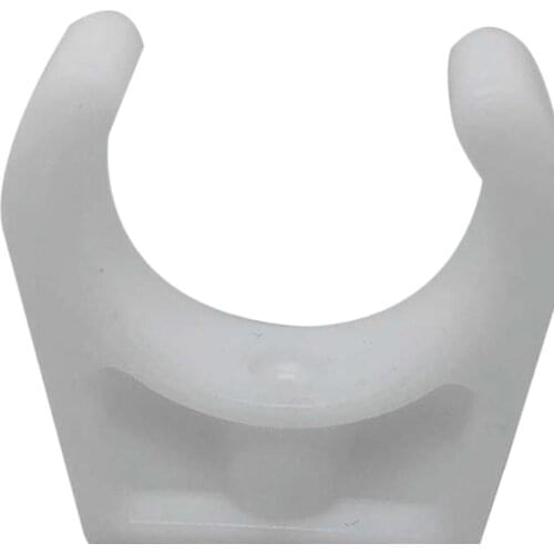 C-Shape Boat Hook Ladder Clamp Holder Bracket Clips Fit for 1-3/4 inch Ladders Tube, White