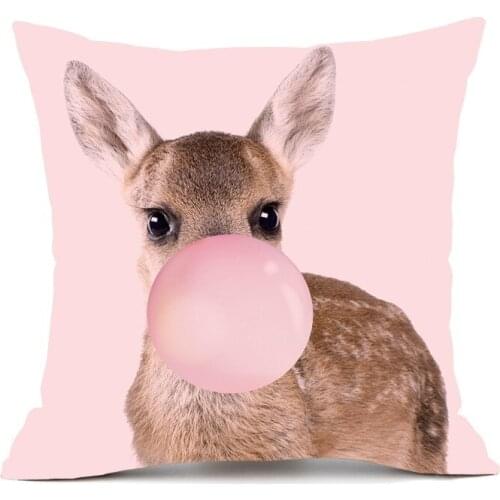 Cat sloth zebra 3D printed Polyester Decorative Pillowcases Throw Pillow Cover Square Zipper Pillow cases style-3