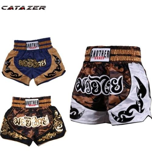 Mens Boxing Pants Printing MMA Shorts Fight Grappling Short Polyester Kick Gel Boxing Muay Thai Pants Thai Boxing Shorts