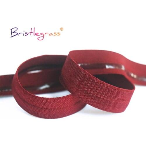 BRISTLEGRASS 2 5 10 Yard 5/8" 15mm Silicone Print Gripper Shiny Foldover Elastic FOE Spandex Band Tape Wig Dress DIY Sewing Trim