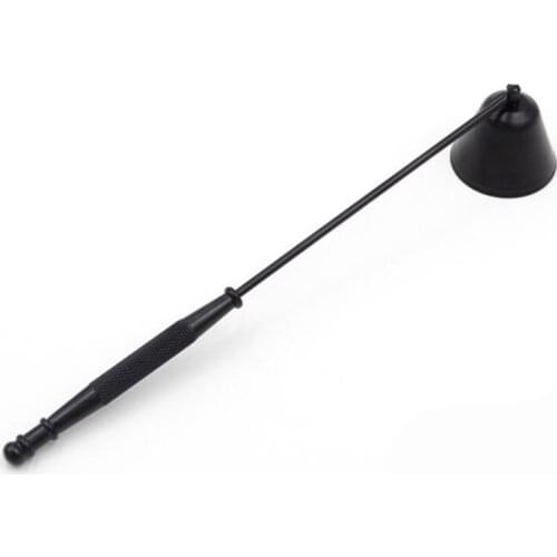 Candle Wick Snuffer Stainless Steel Candle Flame Trimmer Bell Shaped Oil Lamp Scissor Cutter Wax Candle Extinguisher black