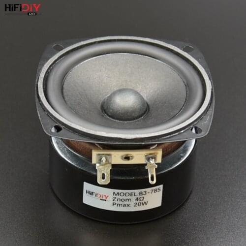 HIFIDIY LIVE Hi-Fi 3 inch 78mm Full frequency speaker unit 4OHM 20W High Alto bass loudspeaker B3-78S