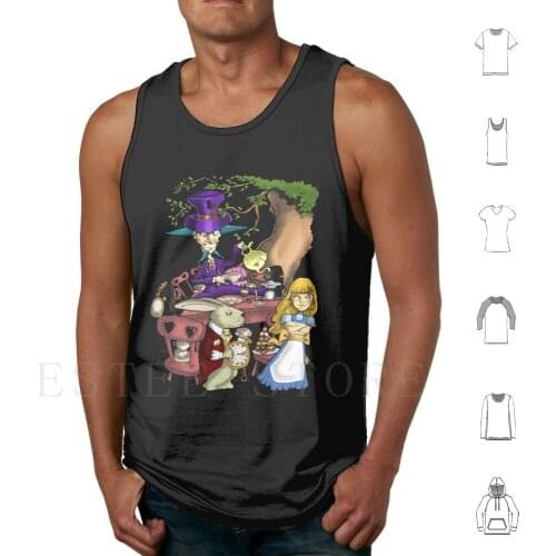Tea Party Tank Tops Vest Sleeveless Tea In Party Alice