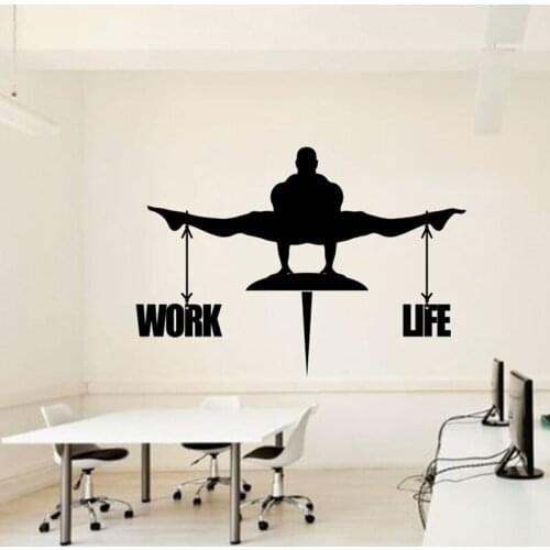 Office Wall Sticker Social Media Office balance Idea Business Worker Wall Decal Office Decoration Vinyl Art Stickers Mural C496