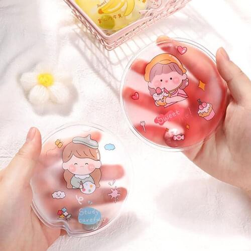 NEW 1Pc Winter Cartoon Warm-fitting and Fast Self-Heating Handbag Reusable Gel Hand Warmer Cute Word Print Instant Heating Pack