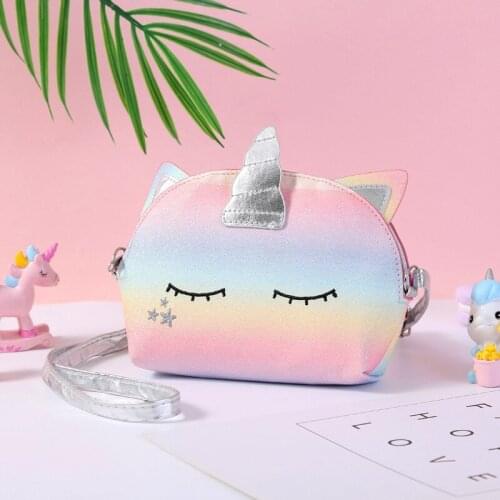 New Fashion Girls Purses and Handbags For Women Small Wallet Shiny Unicorn Shoulder Bag