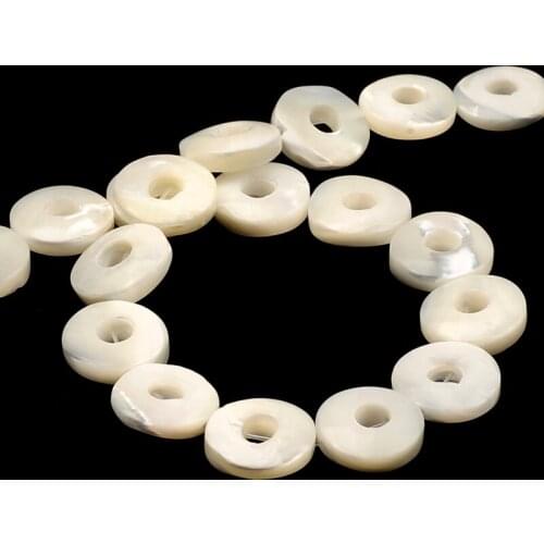 Wholesale Natural Shell Beads White Torus Seashell Stone Beads Small Beads for Jewelry Making DIY Bracelet Necklace Gifts