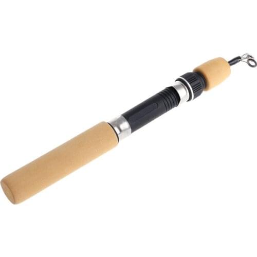 60CM Portable Pocket Winter Ice Fishing Fish Rod Mini Tackle Spinning Casting