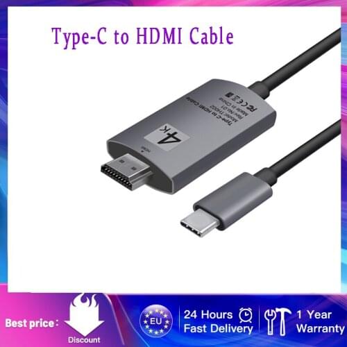 4K HD Mobile TV Projection Data Cable For Tablet 4K Adapter Cables Type-C To HDMI-compatible Cable Type-C Adapter TSLM