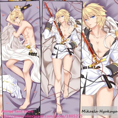 Cool Japanese Anime Pillowcase Seraph Of The End Vampire Mikaela Hyakuya BL Pillow Case decorative Hugging Body