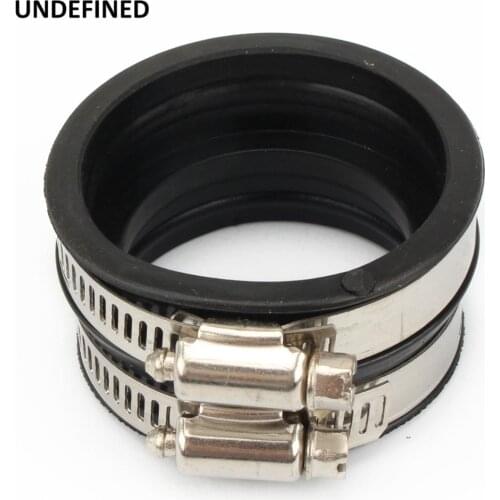 For CAN-AM ATV DS 650 X 2000-2007 BAJA 2002-2004 Rubber Carburetor Intake Manifold Boot Flange W/Clamps Black