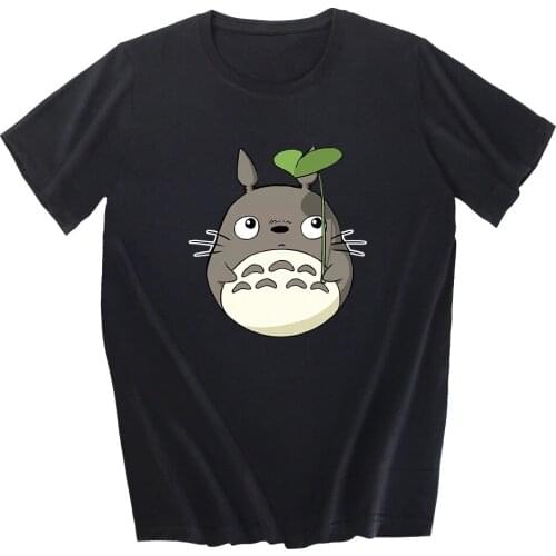 Totoro Studio Ghibli Harajuku Kawaii T Shirt Funny Cartoon Women T-Shirts Cute Anime Tops Tees Streetwear Mens O-Neck T-shirt