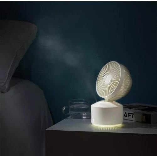 Xiaomi Smart Desktop Spray Fan Air Conditioner Min Standing With Night Lamp Usb Water Cooling Fan 2000MA Cooling For Summer