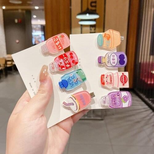 10 Pcs/set Children Beautiful Colorful Cute Cartoon Fruit Animal Duckbill Clip Sweet Girl Princess Barrettes Hair Accessories