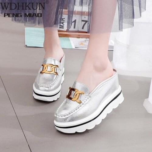 Wedge Sneakers Woman Sandals Slippers Heels Woman Mules Shoes Sandals Slippers Platform Shoes Wedges Slipper with Heel Sexy