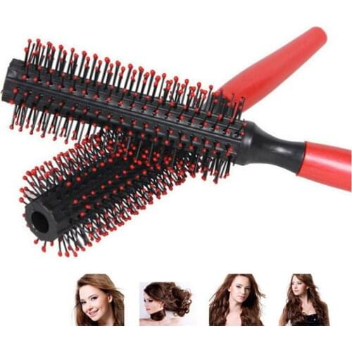 1PCS New DIY Women Salon Styling Dressing Curling Tool Comb Bristle Round Hair Brush Hairdressing Styling Tools Wholesale