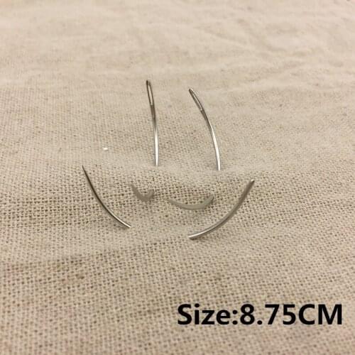 10pcs 8.75cm Stainless Hand Repair Upholstery Sewing Needles Carpet Leather Sewings Needle Sewing Stitching Tool
