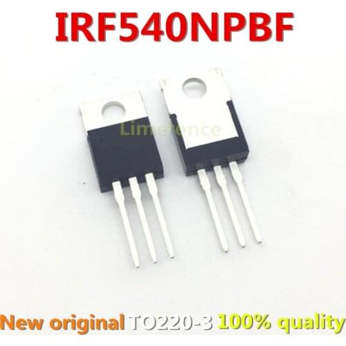 100% nuevo 50 unids/lote original MOSFET IRF540NPBF 33A100V IRF540N TO-220 Transistor