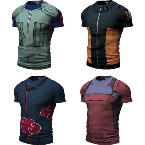 2021 we MannenHarajuku Cosplay Anime character 3D Korte Mouw T-shirt Halloween Cosplay Kostuums Maat S-4xl