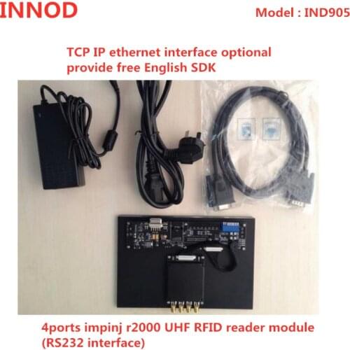 4ports indy Impinj R2000 uhf rfid reader module with development board RS232 TCP/IP for sports timing system
