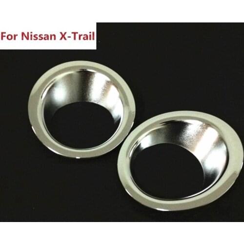 ABS Headlight Front Rear Fog Light Lamp Decorative Cover Ring Trim Molding For Rogue X-Trail 2012 2013 car styling car-covers