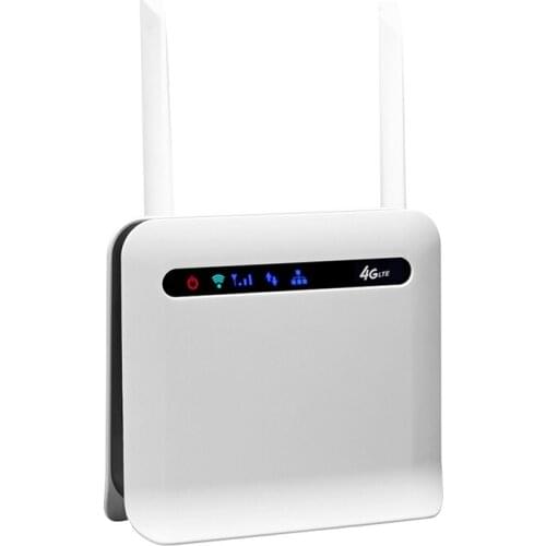 4G LTE Wireless Wifi Router 300Mbps High Power Industrial-Grade CPE Router with Antennas and SIM Card Slot -US Plug