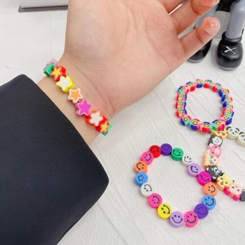 2021 Ins New Cute Mixed Flower Smiley Animals Polymer Clay Spacer Beads For Women Girls Jewelry Making DIY Bracelet Accessories