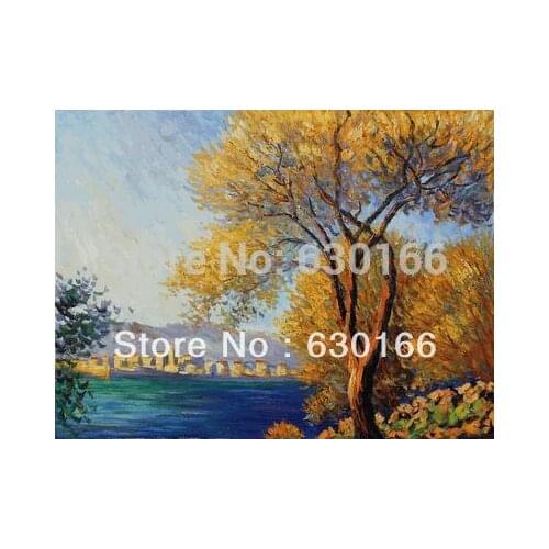 Claude Monet Oil Painting Reproductions - Antibes Tree Paintings on Canvas 100% Handmade Landscape