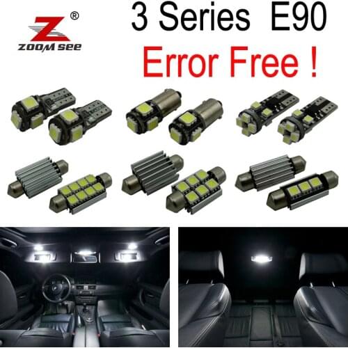 17x LED License Plate lamp + Interior Lights bulb Kit for 2005-2011 bmw 3 series E90 Sedan 330xd 330d xDrive 330i 330xi 335d M3