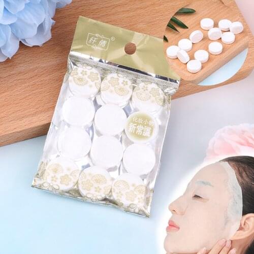 Beauty Facial Care 12pcs/pack Women DIY Face Mask Compress Masque Moisturizing Compressed Facial Masks Cotton Skin Care