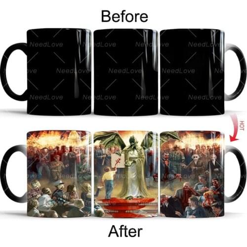 Call of Cthulhu Mug Color Change Coffee Cup Milk Tea Cups Horror Best Gift for Friend