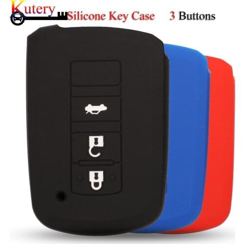 Kutery Silicone Rubber Car Key Cover Case For Toyota Camry Corolla Avalon Rav4 Land Cruiser Remote Key Protecor 3 Buttons