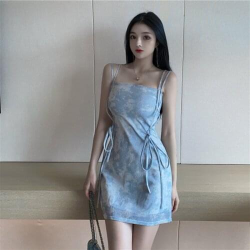 Summer Spaghetti Strap Dresses Party Bandage Off Shoulder A-line Short Dress for Women Sexy Style Strapless New Fashion 2021