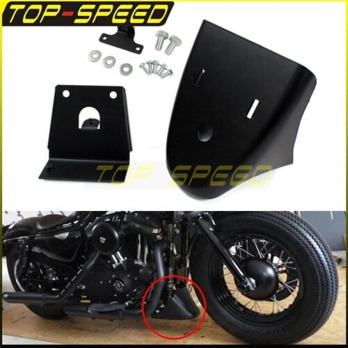 Matte Black ABS Plastic Front Bottom Spoiler Mudguard Air Dam Chin Fairing For Harley Sportster 883 XL1200 2004-2020 models
