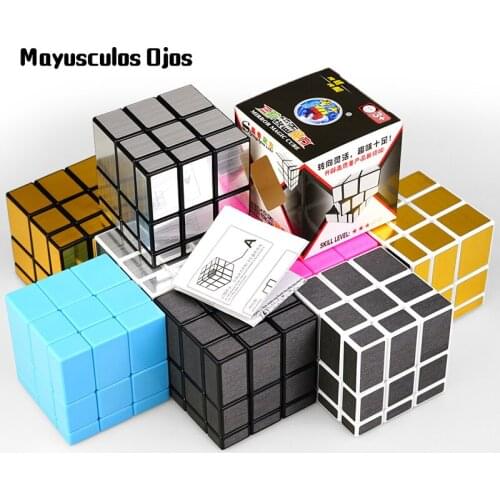 MF TOP 2018 3x3x3 Magic Mirror Cube Scissors Mirror Puzzle Speed Cube Education Child Cube Toy Cube Gold Silver Magico Toys