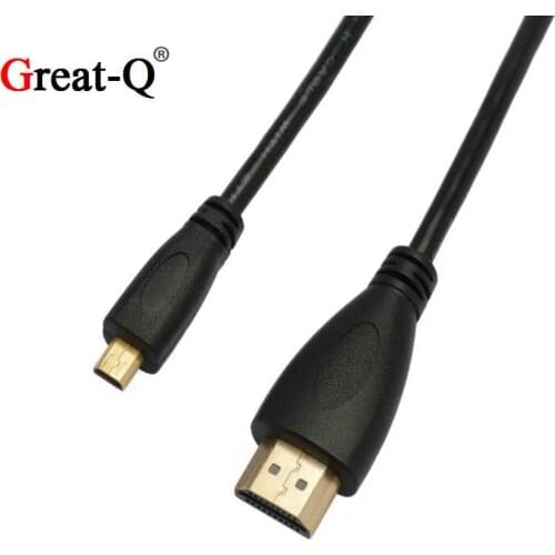 Micro HDMI-compatible to HDMI-A Male to male Adapter Cable for GoPro Sony Camera, Lenovo Yoga 3 Pro, ASUS ZenBook Laptop