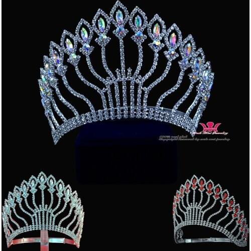 Fashion hair jewelry tiaras australian crystal crown for bridal wedding headwear pageant contest princess hairwear adjusta