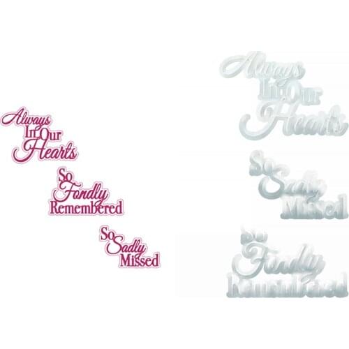 2021 New Arrivals So Sadly Missed Cutting Dies For Scrapbooking Album Paper Cards Decorative Crafts Embossing Folder Card Album