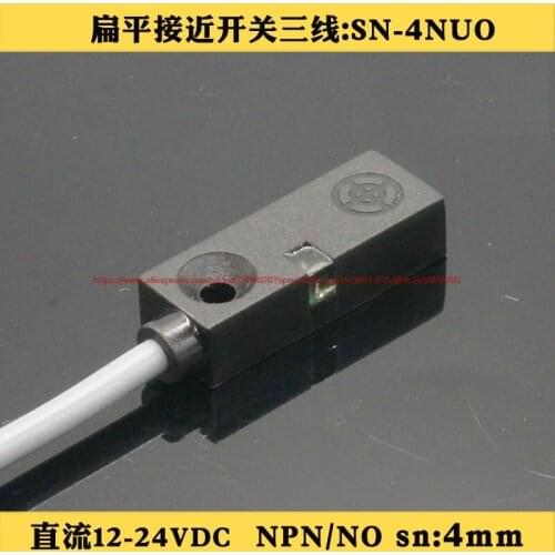 Flat proximity switch three wire NPN/NO, DC24V, metal induction sensor SN-4NUO