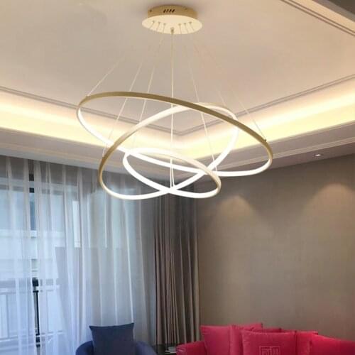 Special Offer Restaurant Pendant Lights LED Nordic Style Loft Modern 3 Ring Hanglamp For Kitchen Hotel Lobby Pendant Lighting