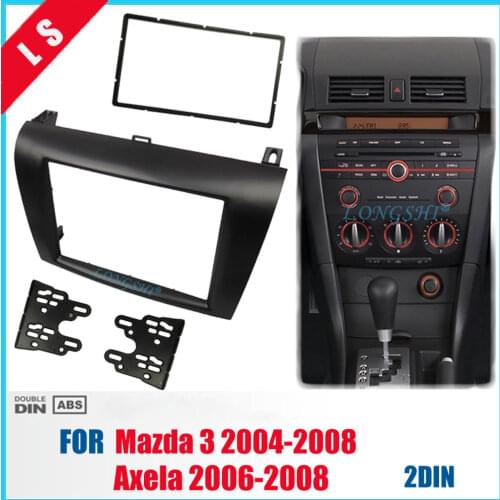 Stereo Panel for Mazda 3 04-08 Axela 06-08 Single/Double Din Radio Fascia Refitting Dash Mounting Installation Trim Kit Frame 2