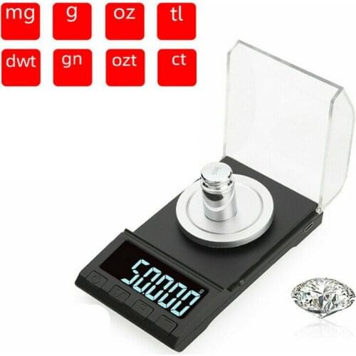 Precision Milligram Jewelry Scale 0.001g Digital Electronic Scales 100g/50g Portable Lab Reload Powder Scales