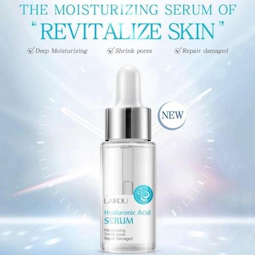 Healthy 15ml Hyaluronic Acid Shrink Pore Face Serum Moisturizing Whitening Hydrating Face Cream Dry Skin Care