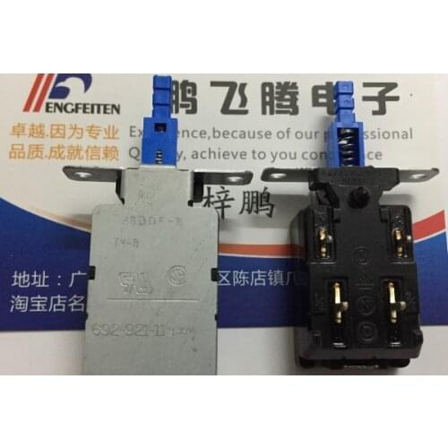 [VK] Japan ALPS SDDF-3 power switch key switch power amplifier TV switch 4 pin 4 feet 4 foot Self locking switch with lock