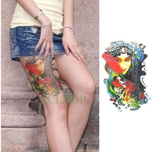 Waterproof Temporary Tattoo Sticker Theatre Fake Tatto Flash Tatoo Back Leg Arm belly large size body art for Women girl Men